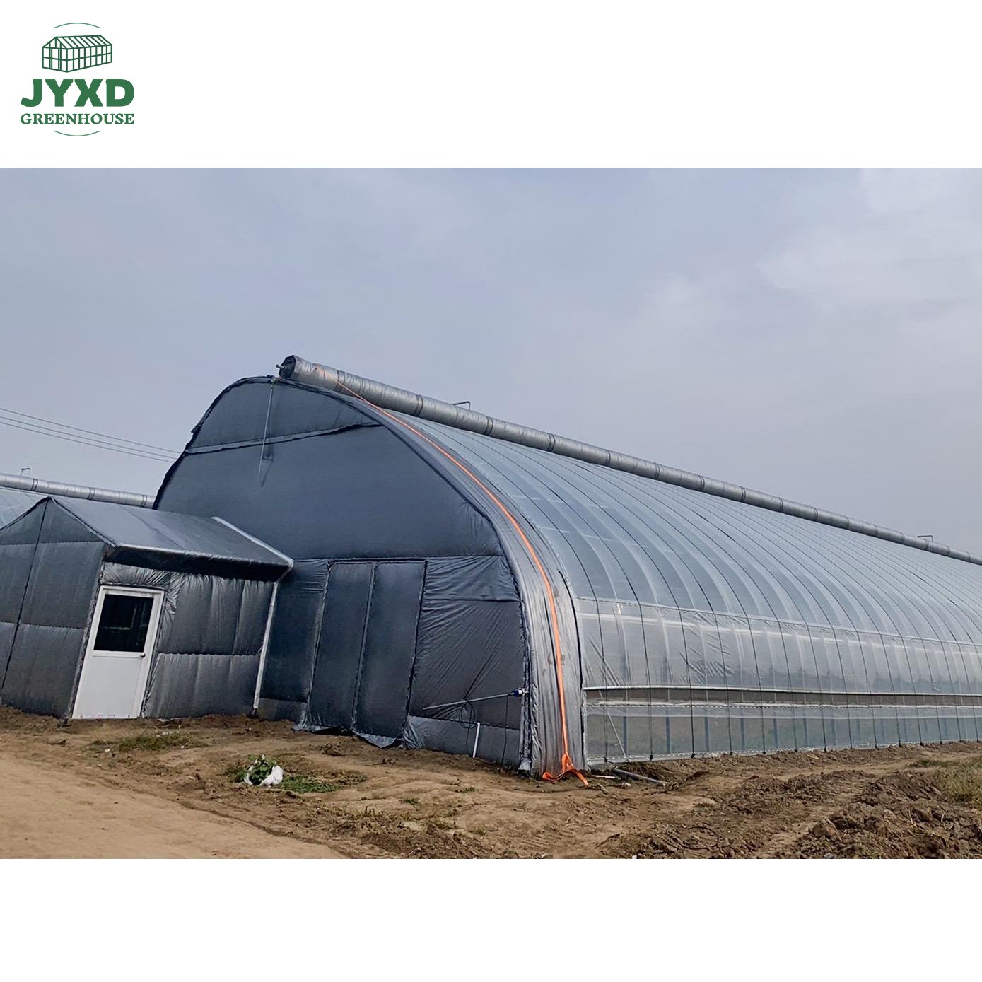 Heat preservation and rain protection high yield double film frame type greenhouse