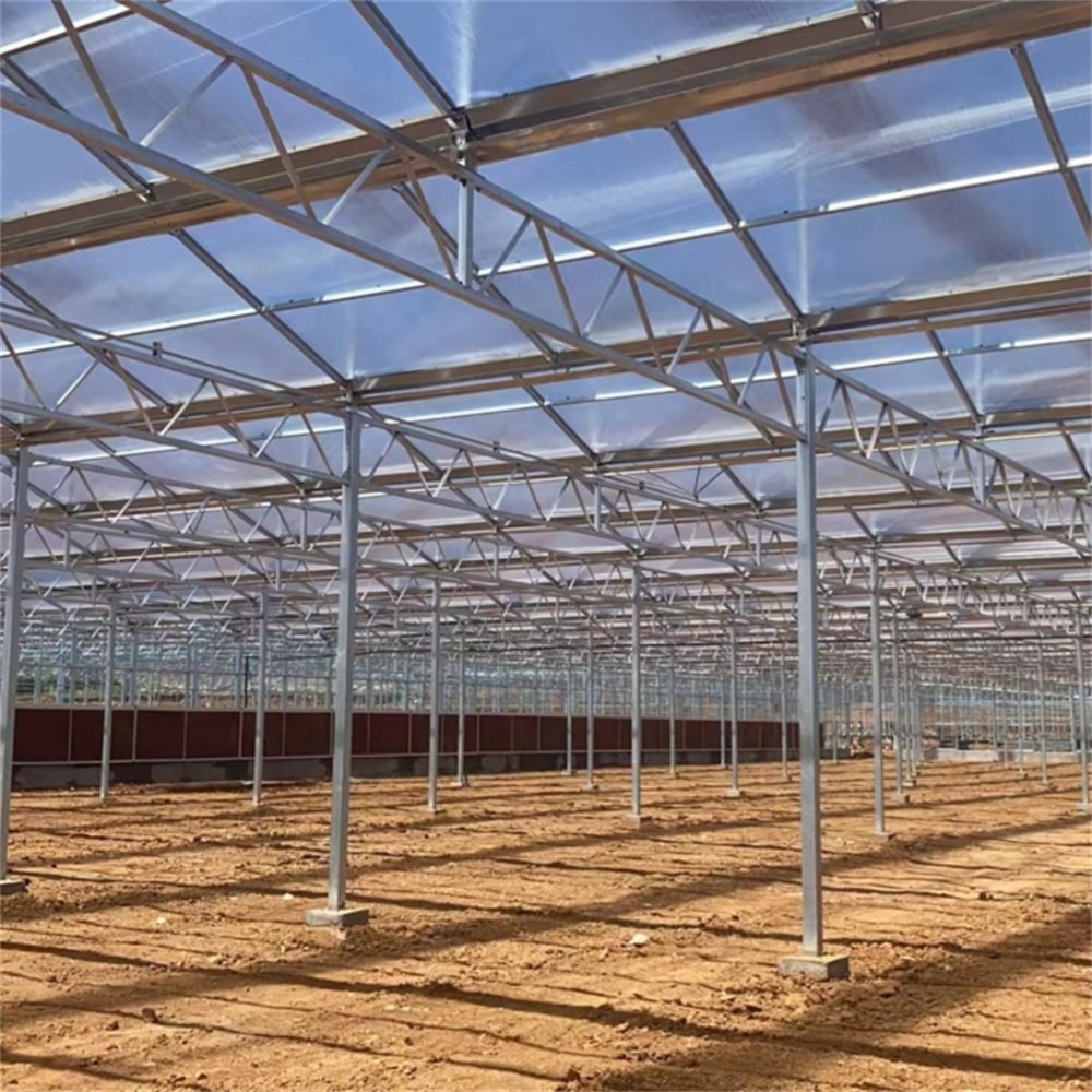 JNHF Glass Agricultural Greenhouse Multi-span Greenhouse