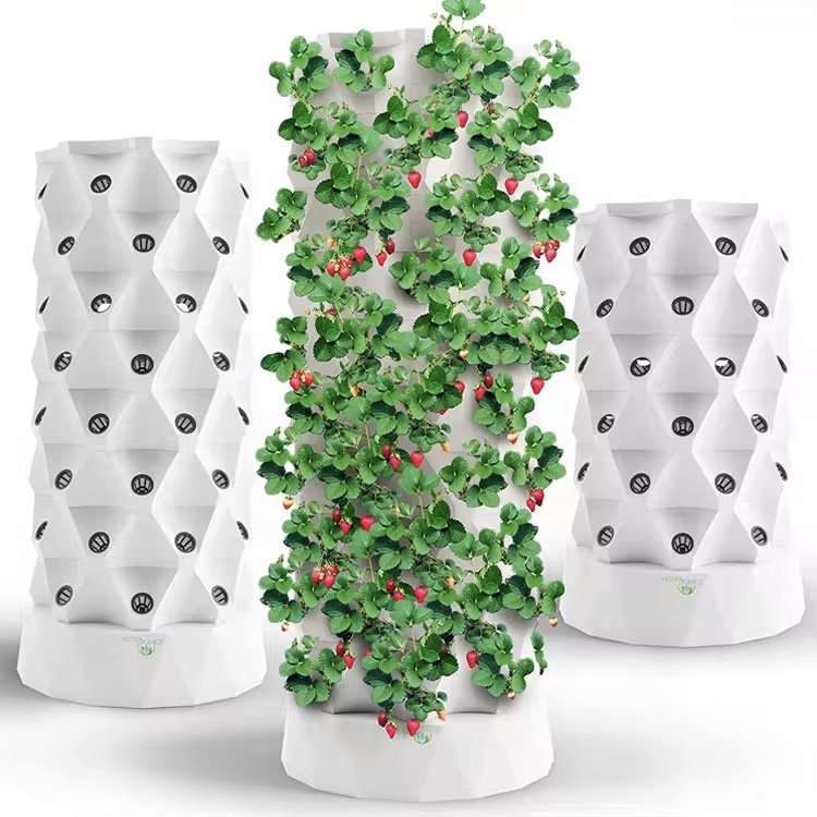 2024 New agricultural greenhouse rotary aeroponic Tower garden vertical hydroponic system