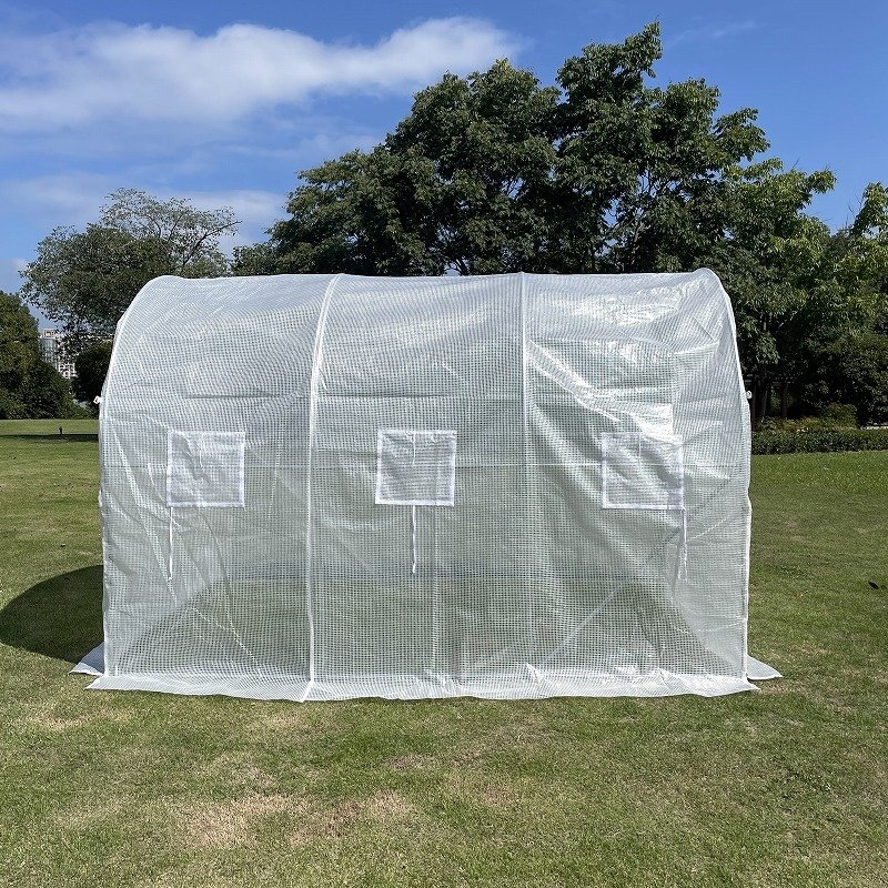 Easy-to-Assemble Metal Frame Tunnel Greenhouse for Mushroom Cultivation