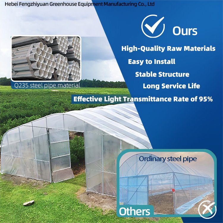plant farm vegetable film smart tunnels greenhouse metal frame devices outdoor single-span Agricultural Greenhouses Tent