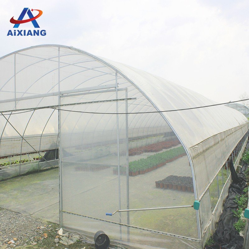 Commercial Galvanized Steel Sawtooth Tropical Plastic Film Single-span Greenhouse Drying Room For Flowers
