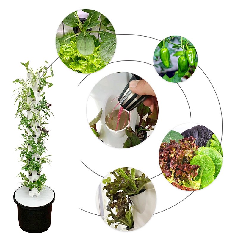New Indoor Aeroponic Hydroponic Garden System Vertical Pineapple Tower Greenhouse Durable Plastic New Agricultural Greenhouse