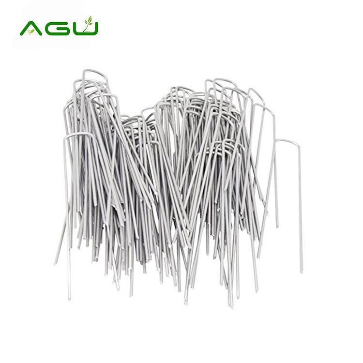 Metal Fabric Pins Sod Staples U Shaped Garden Pegs Nails For Artificial Grass Landscaping Garden Greenhouse