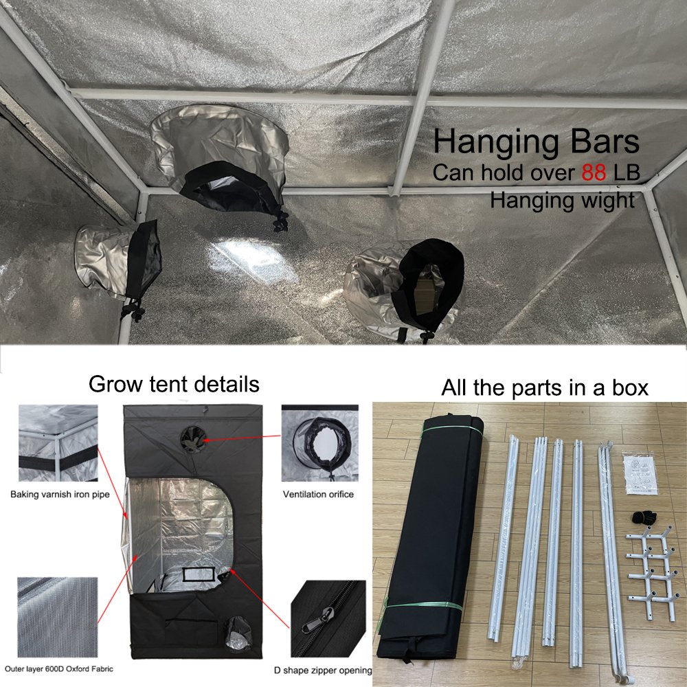 factory outlet 120x120x200 4x4 Hydroponic Large Durable Garden Plant Growth Greenhouse Indoor Grow Tent Complete Kit