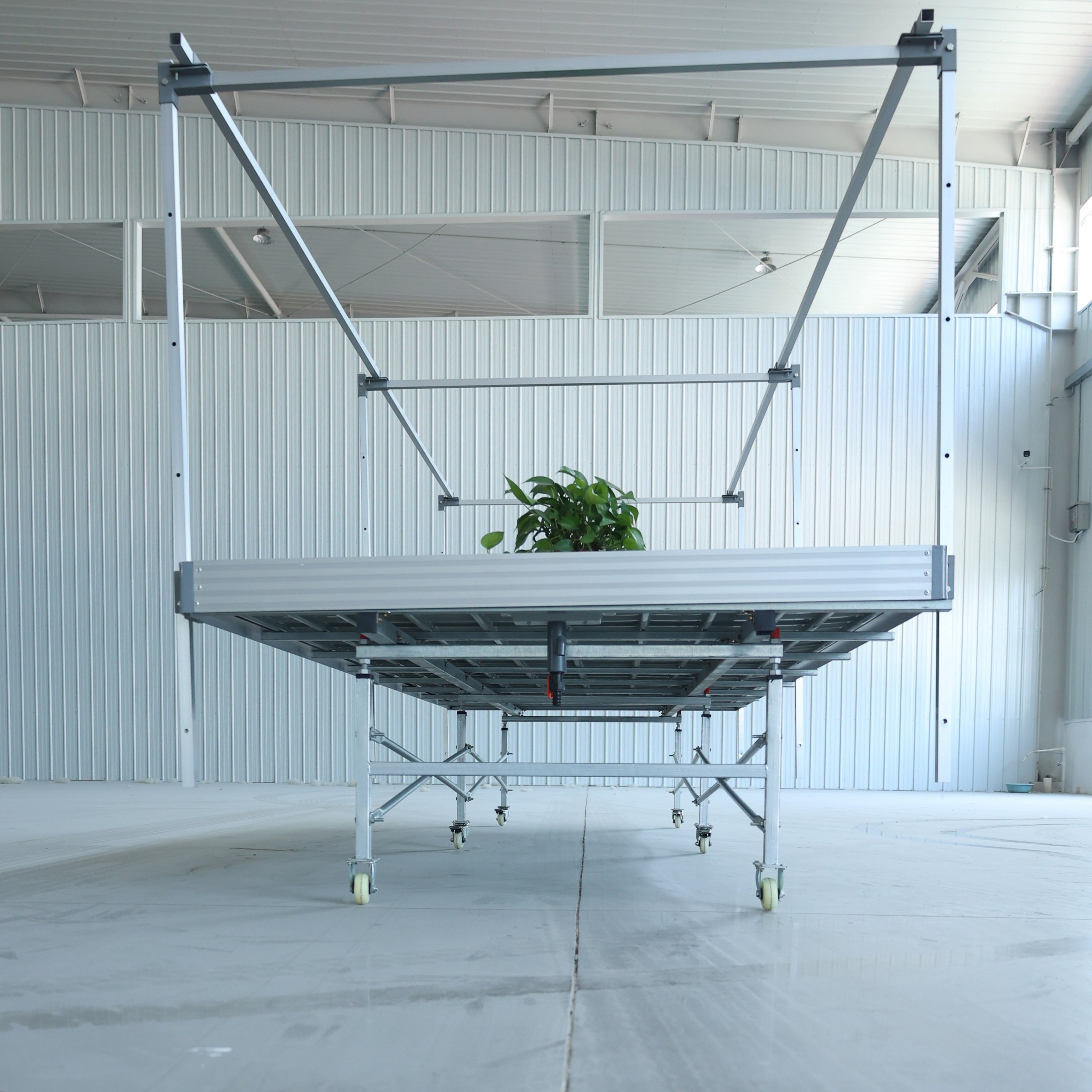 Plastic Flood Tray Ebb And Flow Low Tide 4x8 Flood Table With Rolling Benches