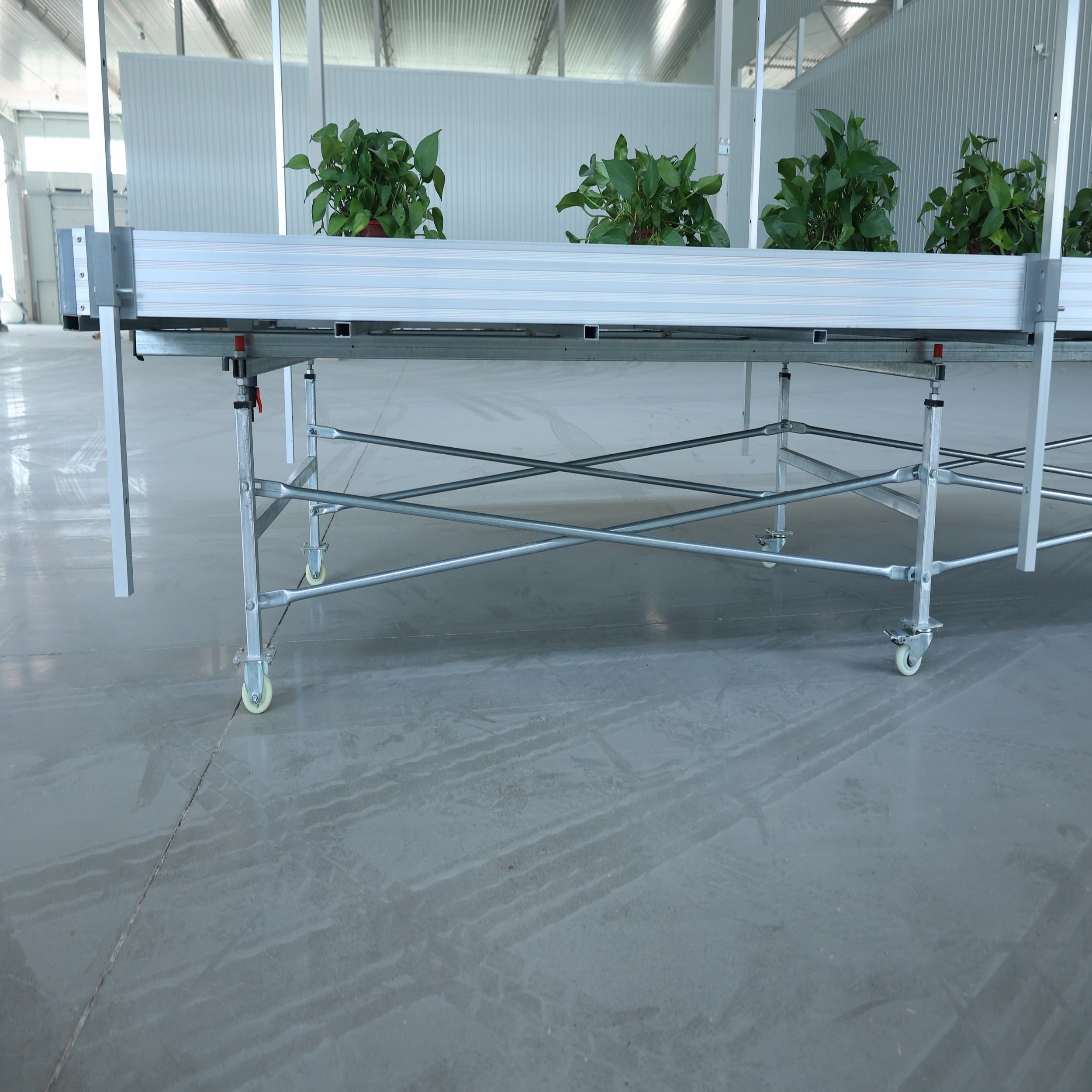 Plastic Flood Tray Ebb And Flow Low Tide 4x8 Flood Table With Rolling Benches