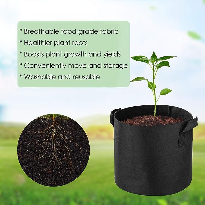 Garden Outdoor Big Large Non Woven Vertical Flower Pot Planter Greenhouse Grow Bags