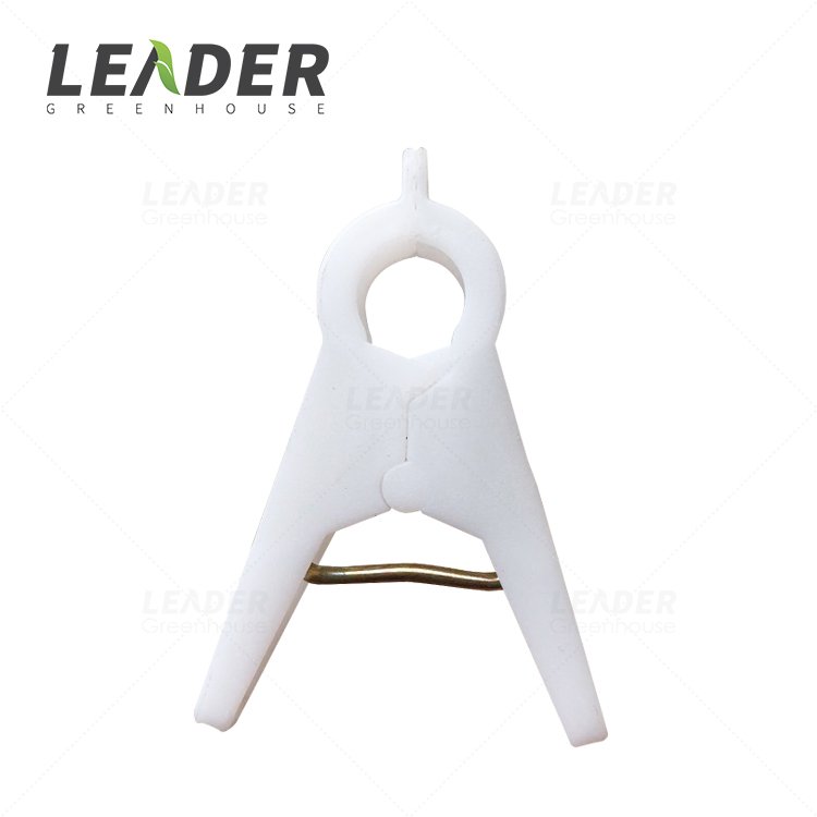 Agricultural UV protection plastic white garden plant support tomato cucumber grafting vine clip for tunnel greenhouse