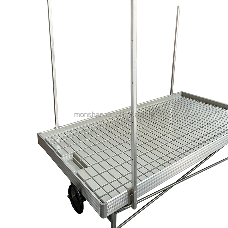 Agriculture Greenhouse Hydroponic Rolling Bench Grow Table