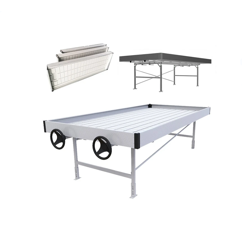 Agriculture Greenhouse Hydroponic Rolling Bench Grow Table