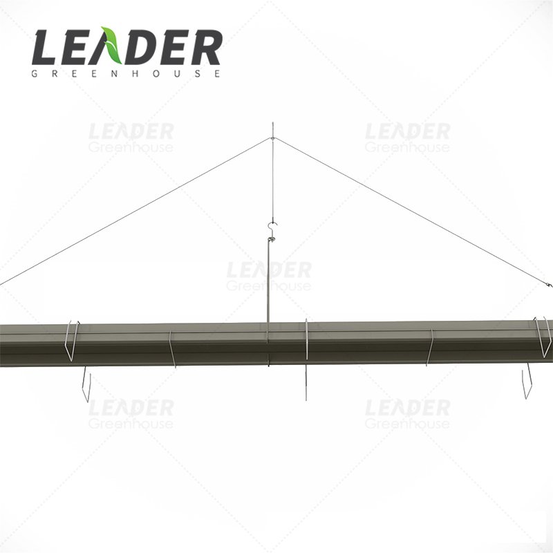 Agricultural tomato greenhouse growing gutter stem support hot galvanized steel hook for hanging system planting trough