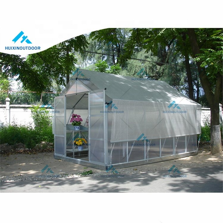 Agricultural Polytunnel Greenhouses House Greenhouses for Mushroom Used Sale Backyard Small Green Metal Aluminum 6mm 10 Years