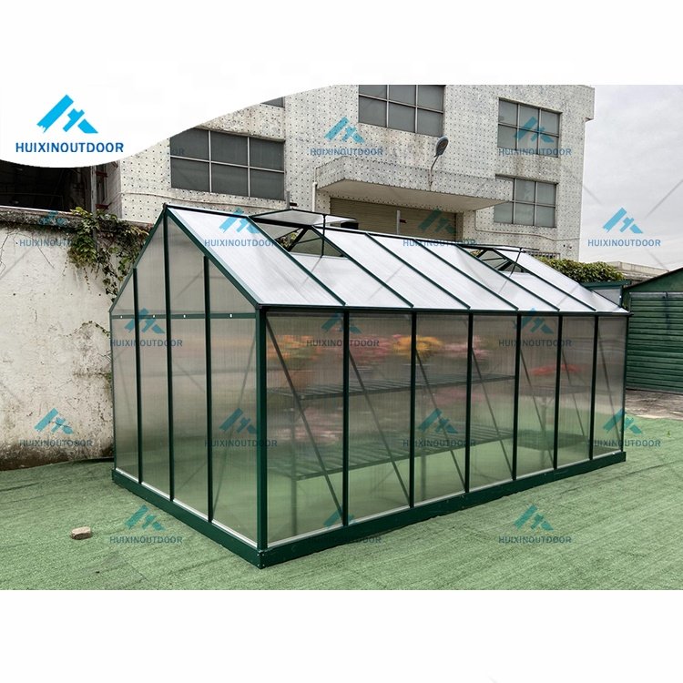 Agricultural Polytunnel Greenhouses House Greenhouses for Mushroom Used Sale Backyard Small Green Metal Aluminum 6mm 10 Years