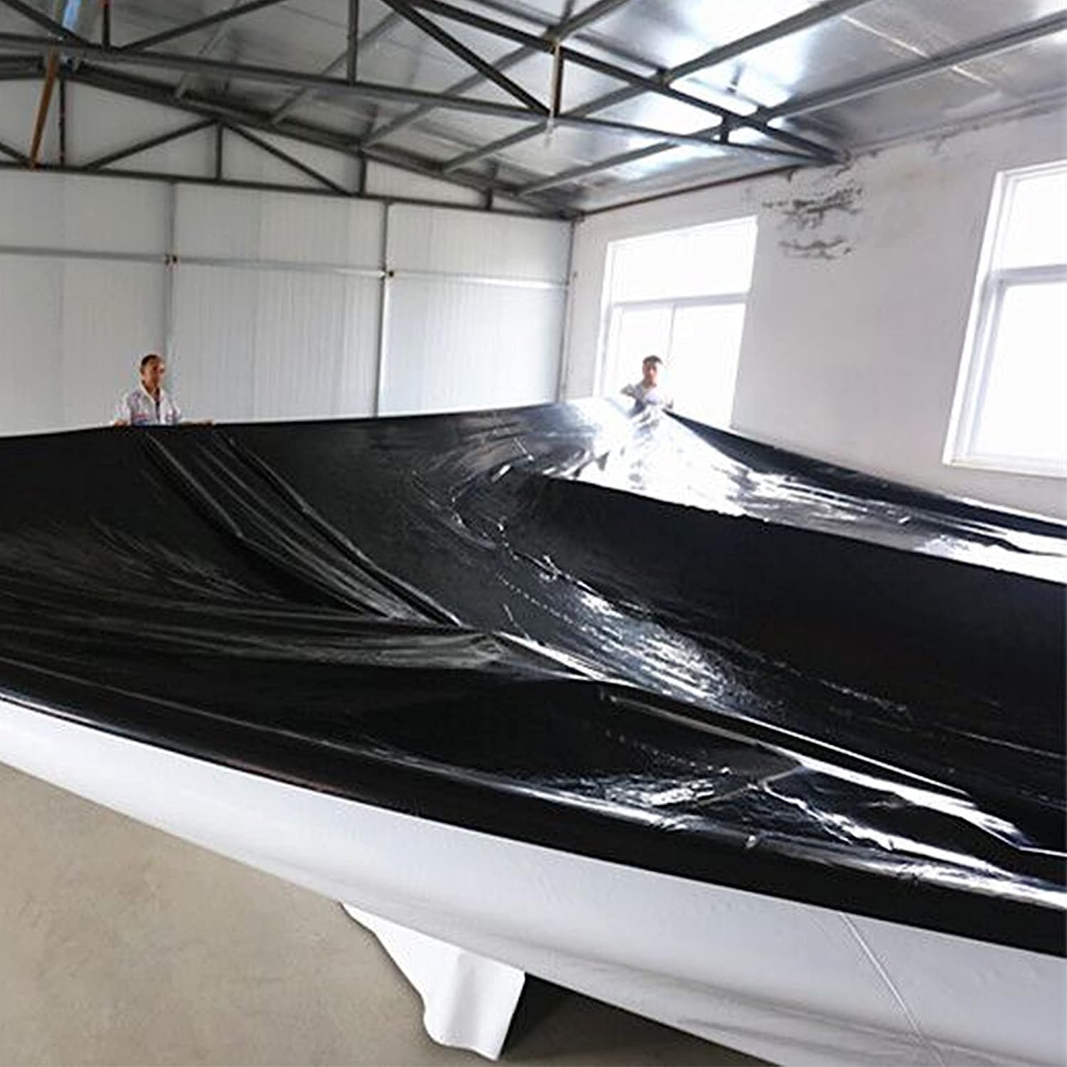 5.5Mil Mushroom Poly Panda Plastic Film UV Treated 200micron Light Deprivation Greenhouse Cover Reflective Black And White Film