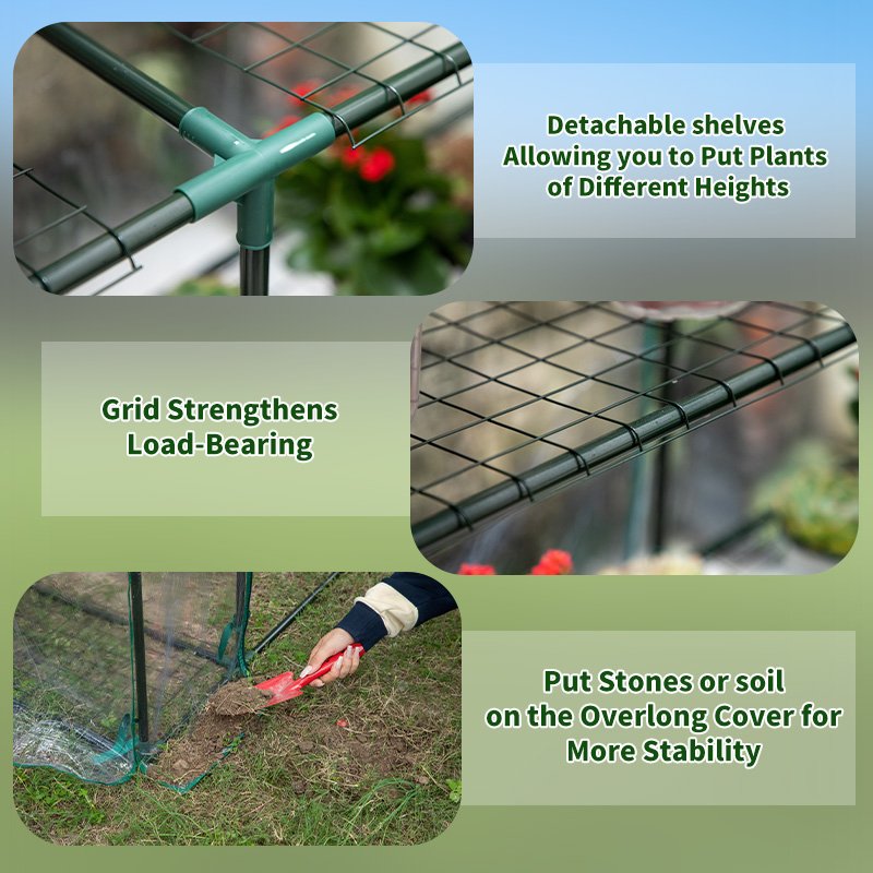 Outdoor Garden Portable Walk-In Plant Growth Greenhouse Small Greenhouse Perfect For Outdoor Gardens, Plants
