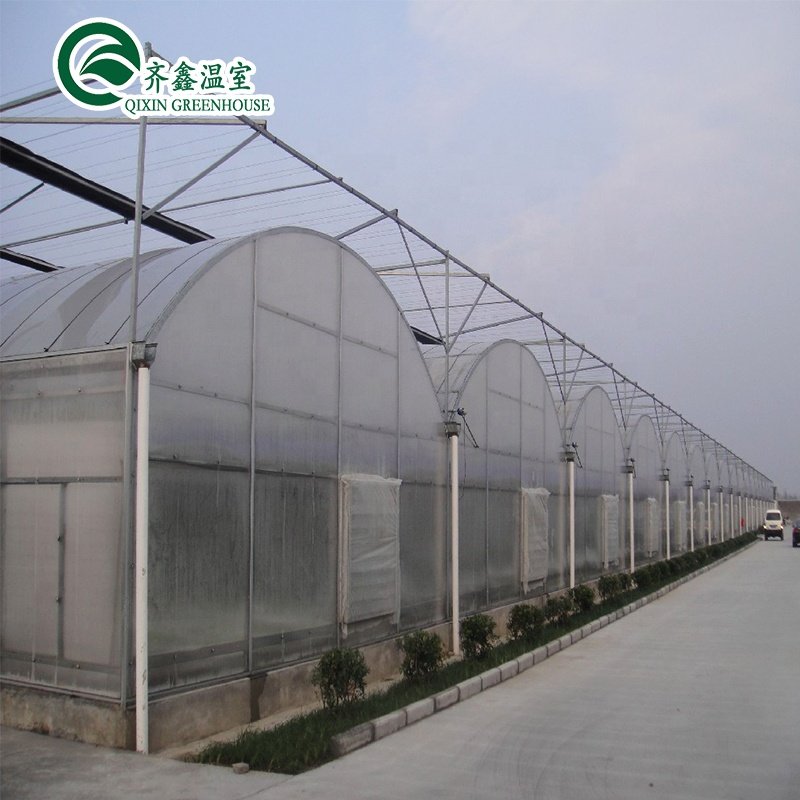 New material polycarbonate tunnel greenhouse with UV protection for growing vegetables