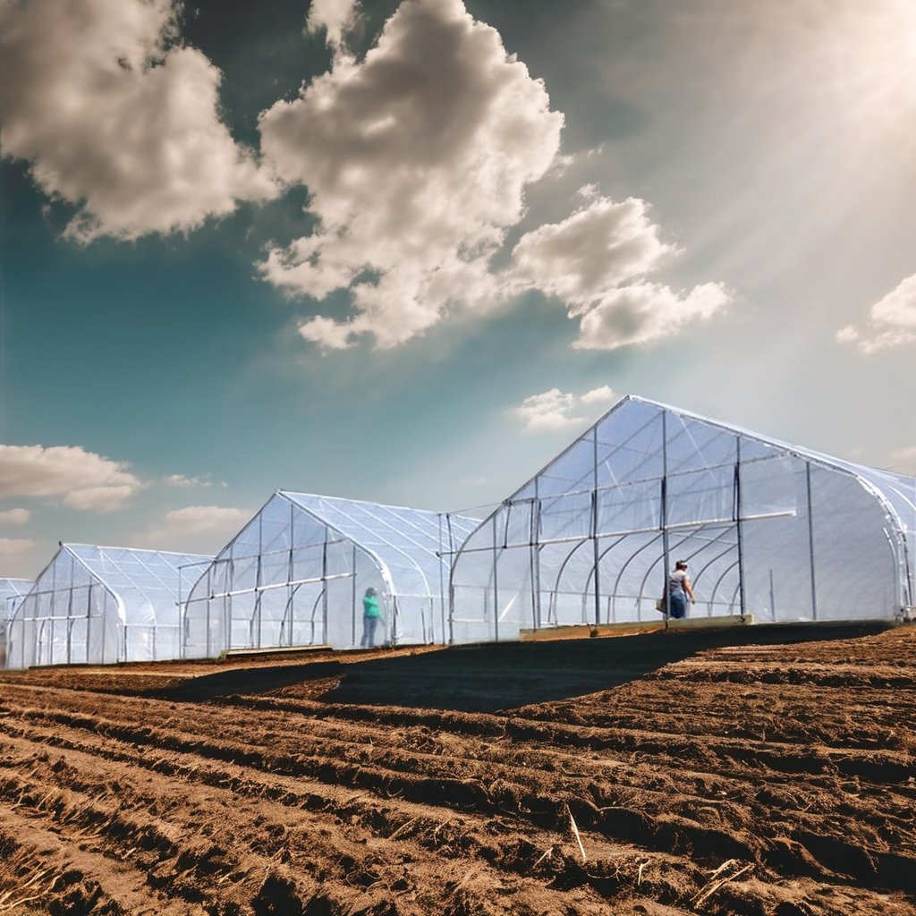 High Quality Agricultural Singlespan Agricultural Greenhouses Plastic Film Vegetables Growing Greenhouse Tunnel
