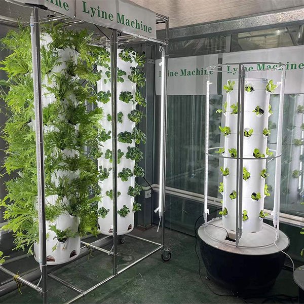 Lyine indoor soilless agriculture hidroponic system agrotonomy vertical farming aeroponic tower in garden