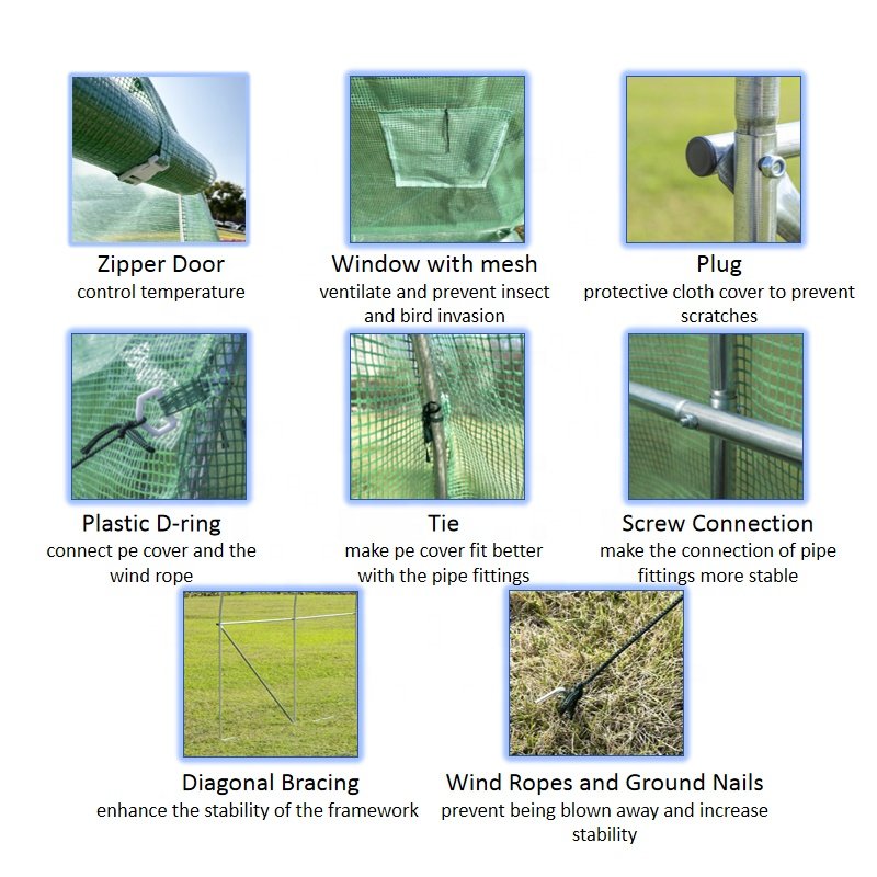 400x200x200cm Small Agricultural Greenhouse Garden Greenhouse for Plant Care