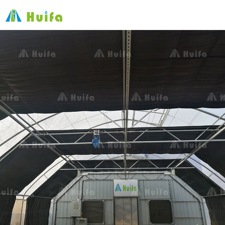 American single-span greenhouses agriculture standard automatic Blackout plastic film greenhouse
