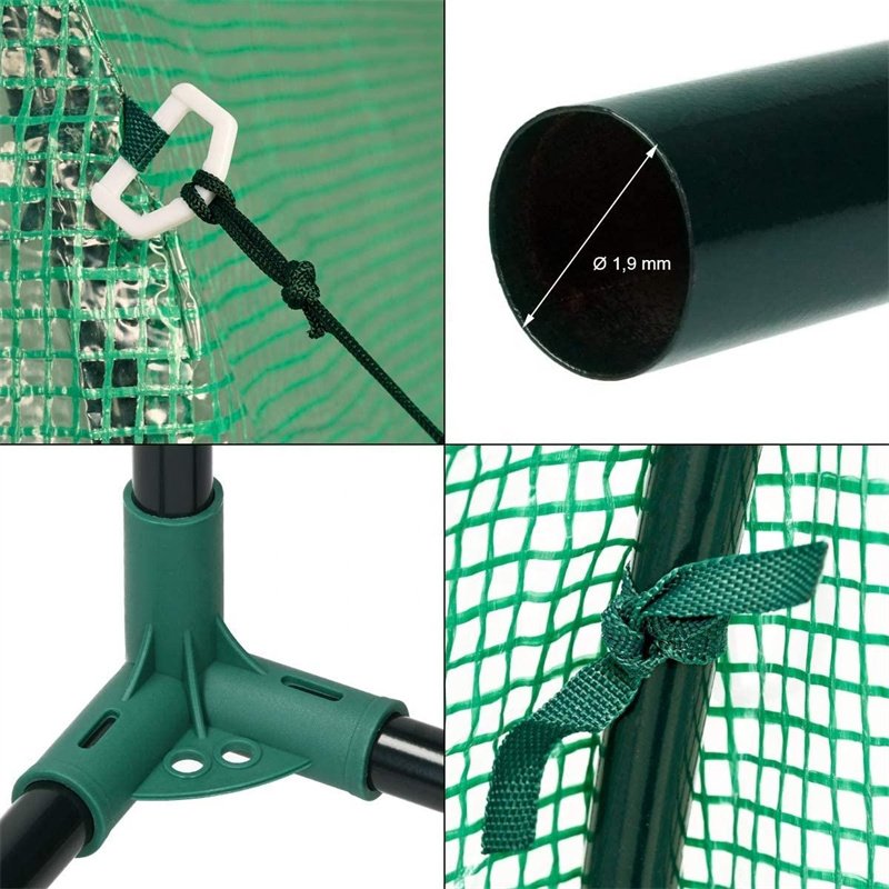 Tak Low Cost Outdoor Plastic Powder Coated Frames Customizable Garden Mini Polytunnel Greenhouse