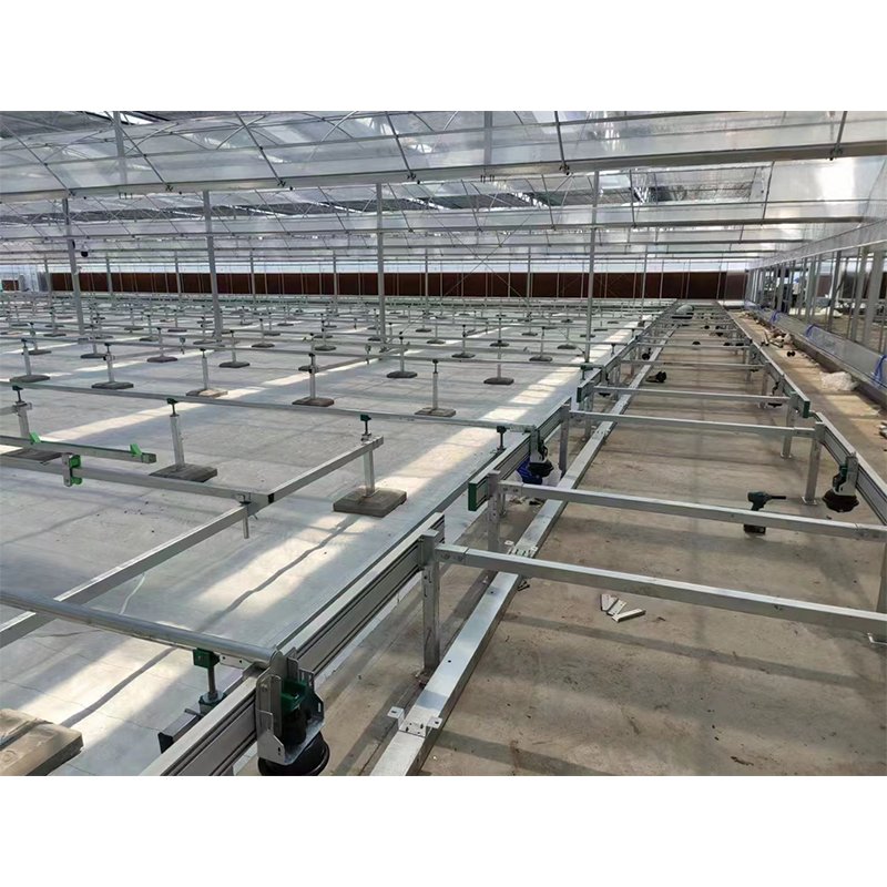 agricultural greenhouse equipment welded mesh movable seedbed table