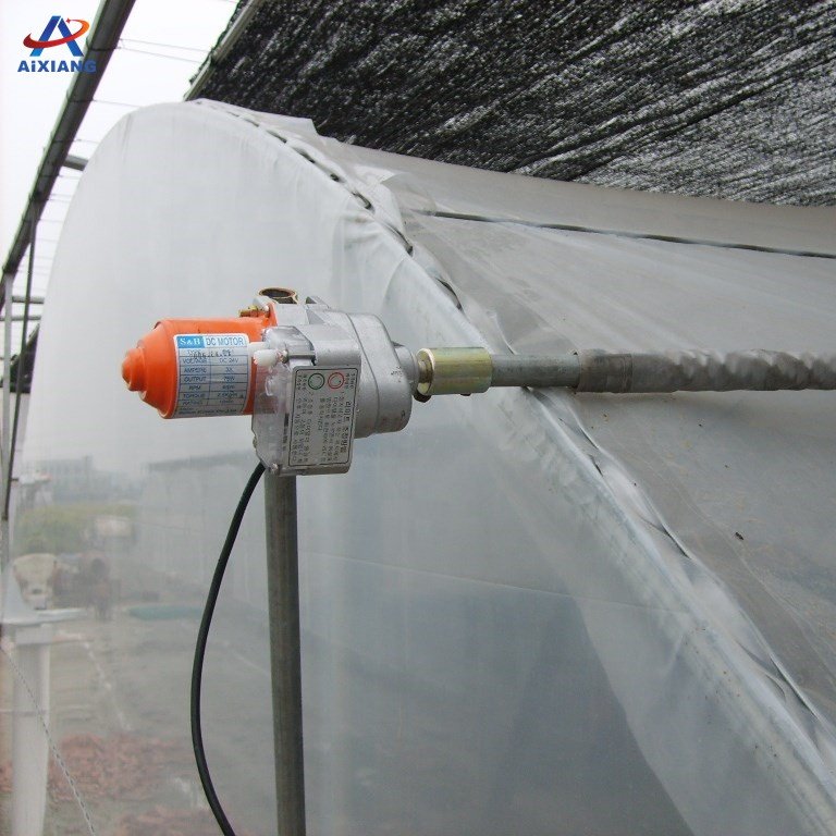 Greenhouse electric/automatical film roller for greenhouse ventilation