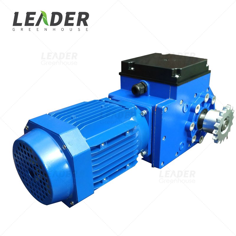 Agriculture greenhouse shading system 0.75kw automatically gear box motor with rack pinion for aluminum energy curtain screen