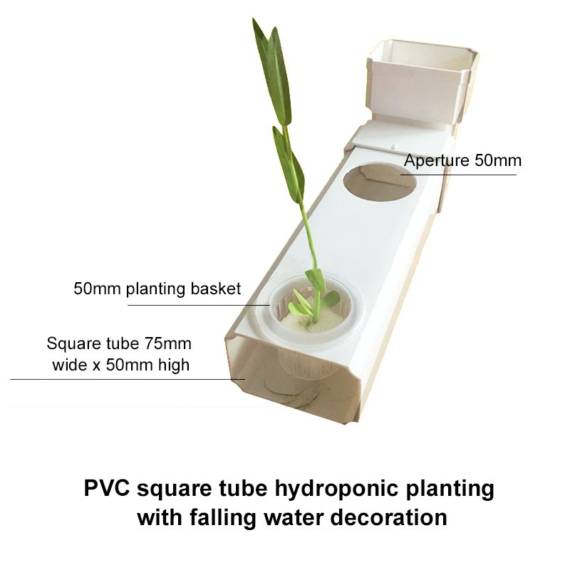 100*50 100*100 NFT PVC planting channels tubes growing systems in greenhouse hydroponic channel pipes growing system