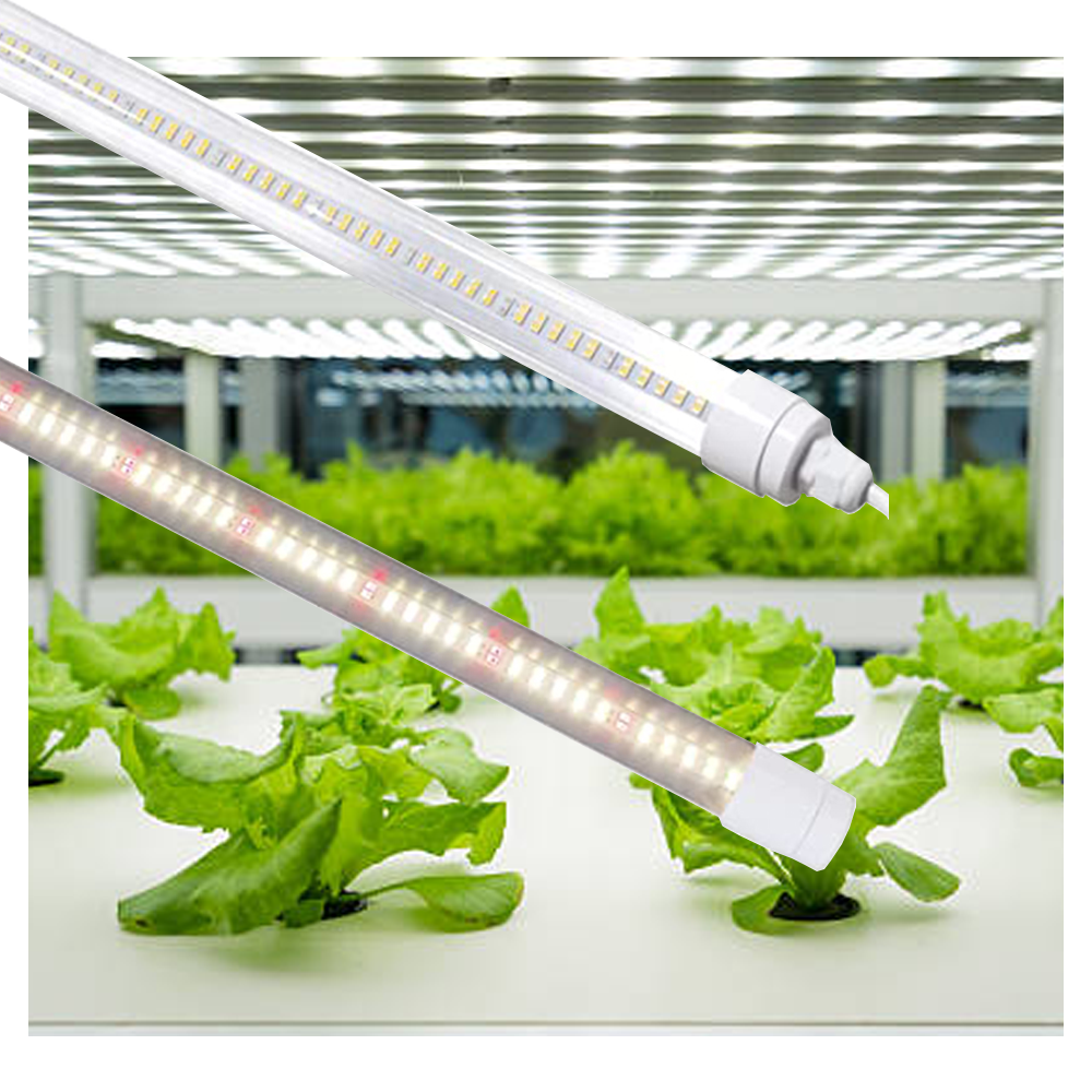 Waterproof Full Spectrum LED Grow Light Tube For Vegetable Fruits Flowers & Plants For Vertical Farm & Greenhouse Hydroponics