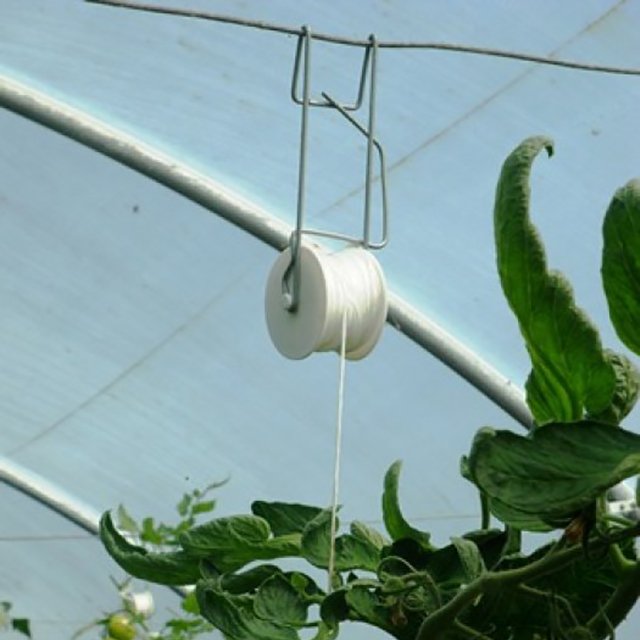 Greenhouse Accessories String Vine Twine Crop Hanging Trellis Kit Tomato Roller Hook with Tomato Clip