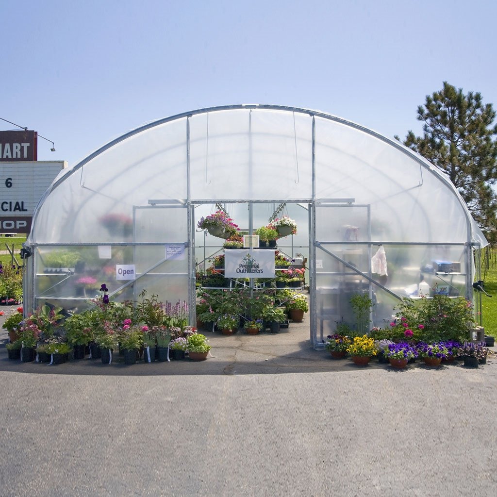Baolida Low cost agricultural greenhouse tunnel single layer agricultural greenhouse with rolling benches