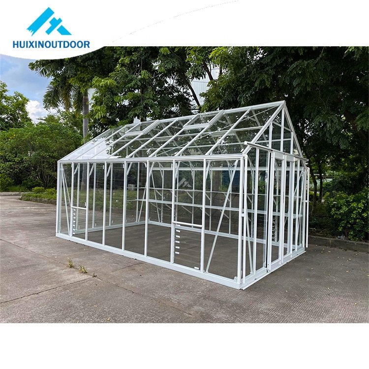 Heavy duty luxury glasshouse aluminium garden indoor tropical victorian winter glass greenhouse multi-span greenhouses