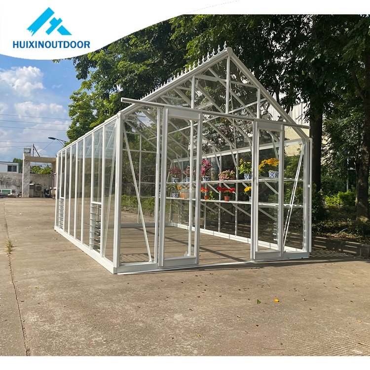 Heavy duty luxury glasshouse aluminium garden indoor tropical victorian winter glass greenhouse multi-span greenhouses