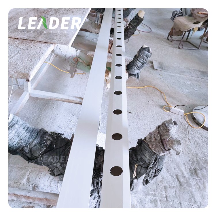 agricultural greenhouse nft kit pvc square tube indoor 100*50mm gully nft hydroponic system vertical gutter frame