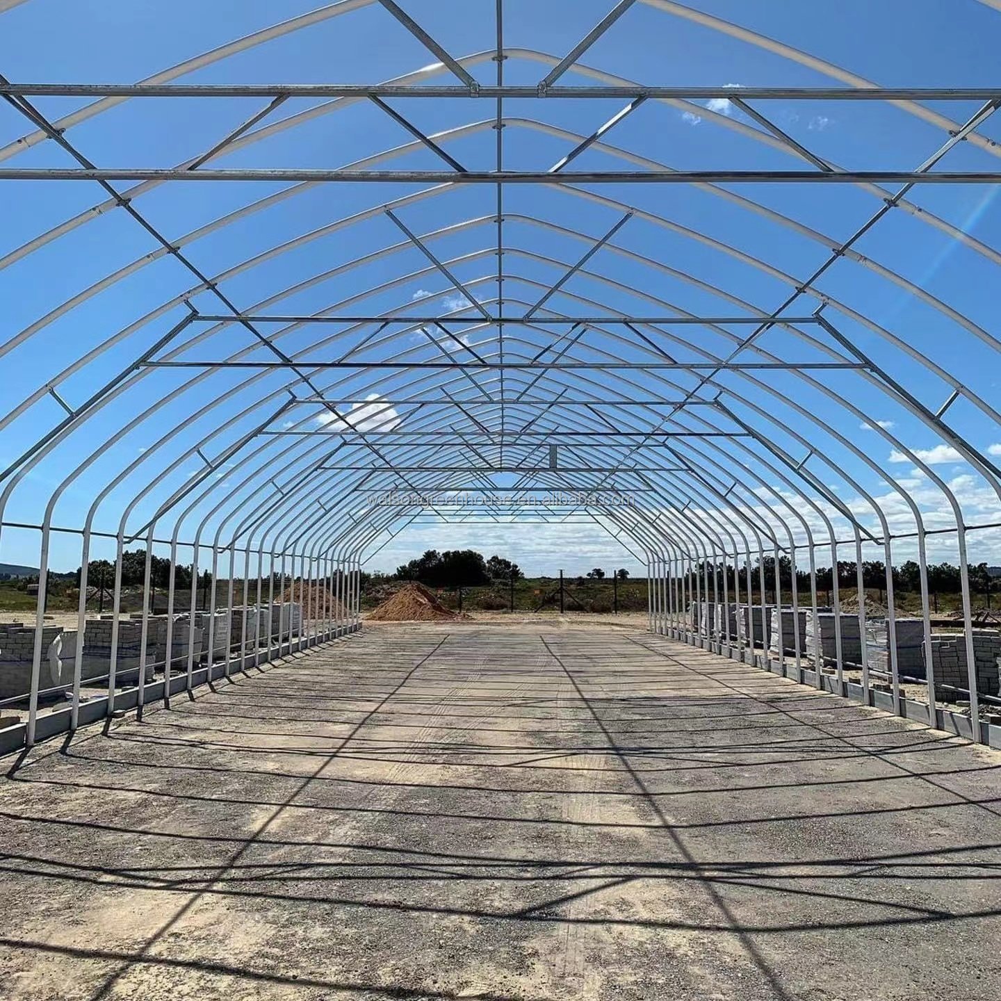 Walson Greenhouse Blackout System Agricultural Black Out Greenhouse Customized Greenhouses With Blackout Curtain Fabric