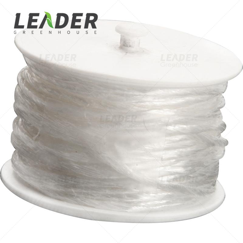 High quality tomato cucumber planting support trellis hanging roller hook with 12m white twine rope for agricultural greenhouse