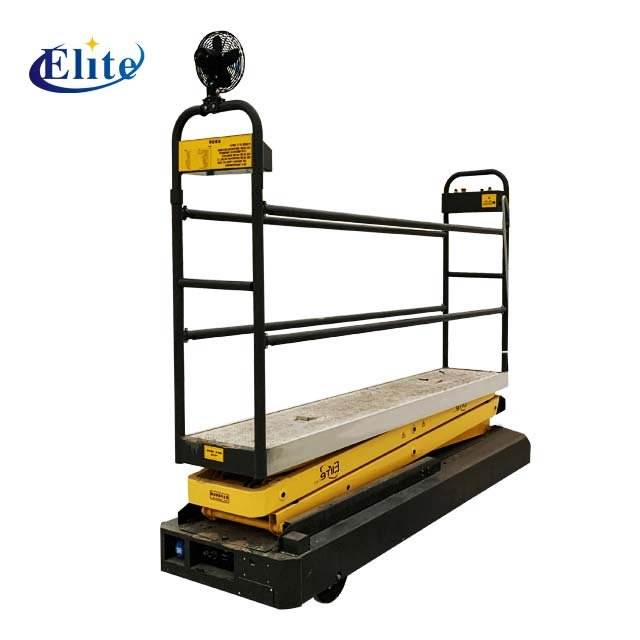 Electrical lift pipe rail trolley for greenhouse picking and maintaining