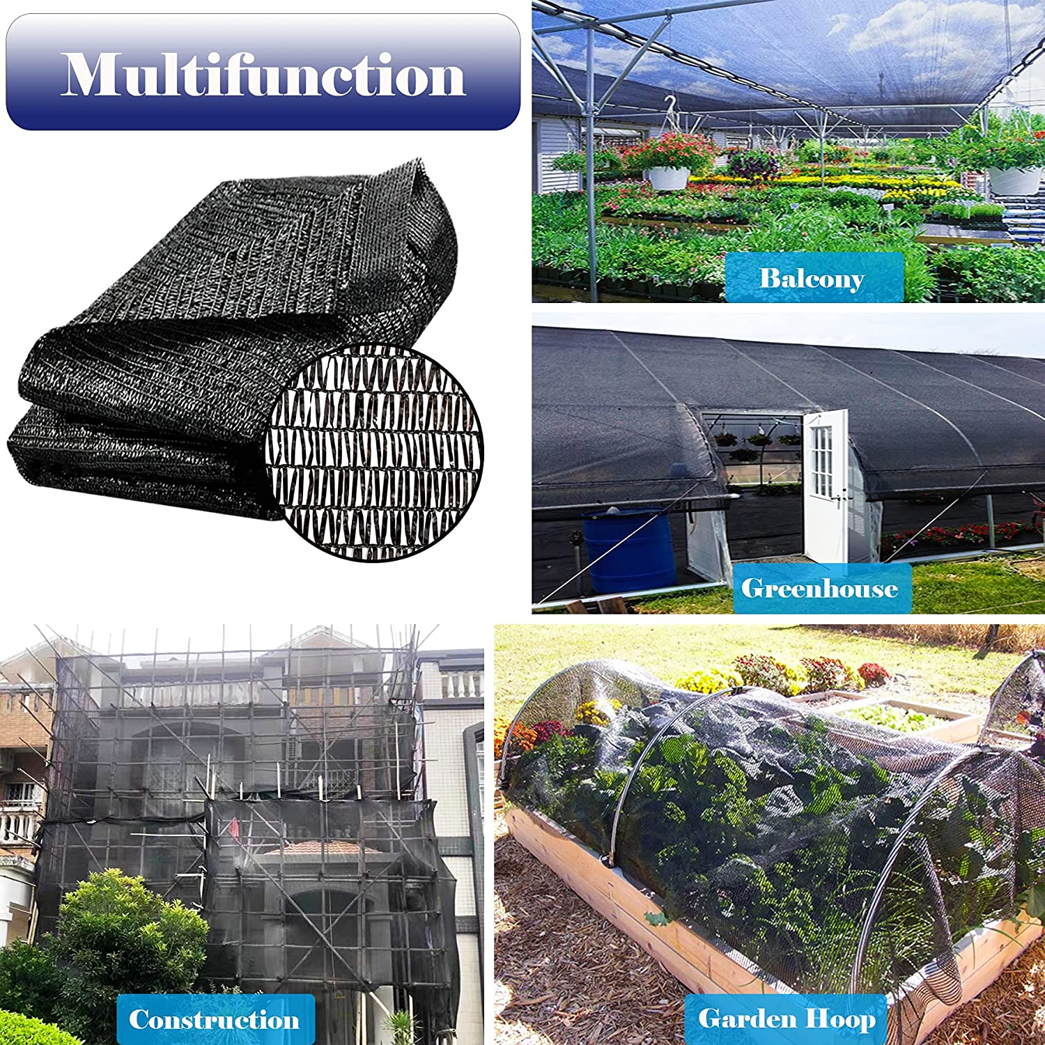 Outdoor Tape Filament Sun Shade Netting 2 pin 50% shading UV Fabric Garden Car Patio Cover Greenhouse Agriculture net mesh