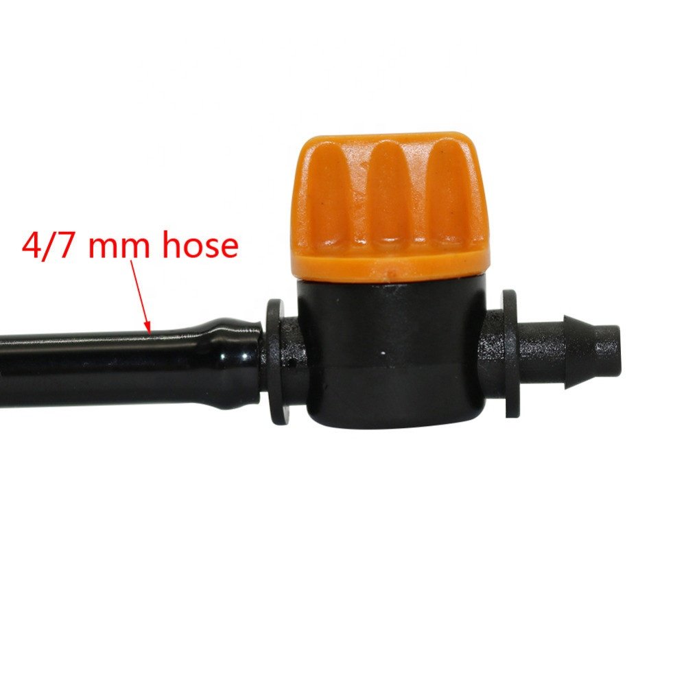 Garden Irrigation Mini Barbed Valve Water Flow Control Valve For 1/4 Inch Hose