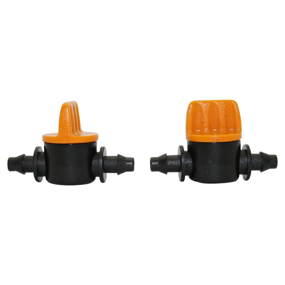 Garden Irrigation Mini Barbed Valve Water Flow Control Valve For 1/4 Inch Hose