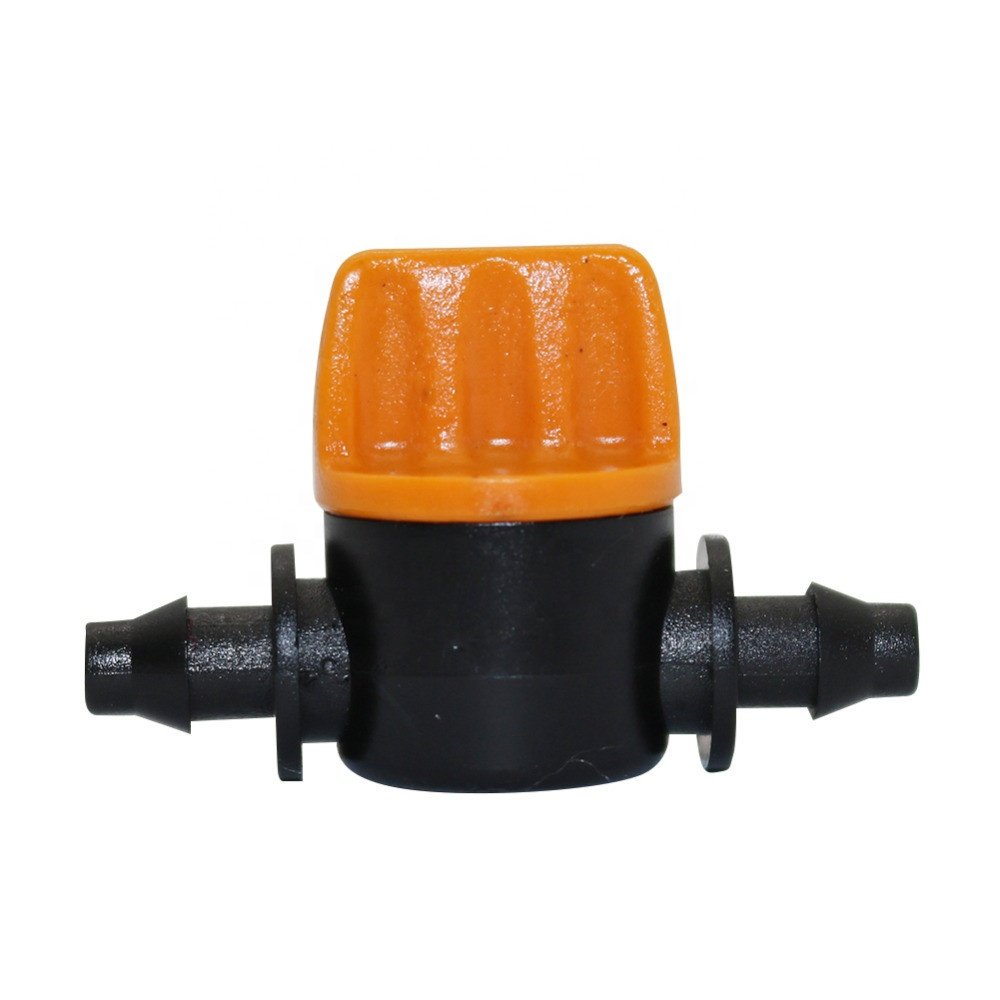 Garden Irrigation Mini Barbed Valve Water Flow Control Valve For 1/4 Inch Hose