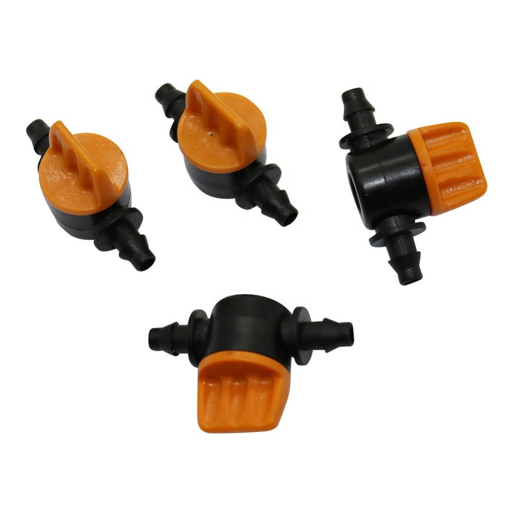 Garden Irrigation Mini Barbed Valve Water Flow Control Valve For 1/4 Inch Hose