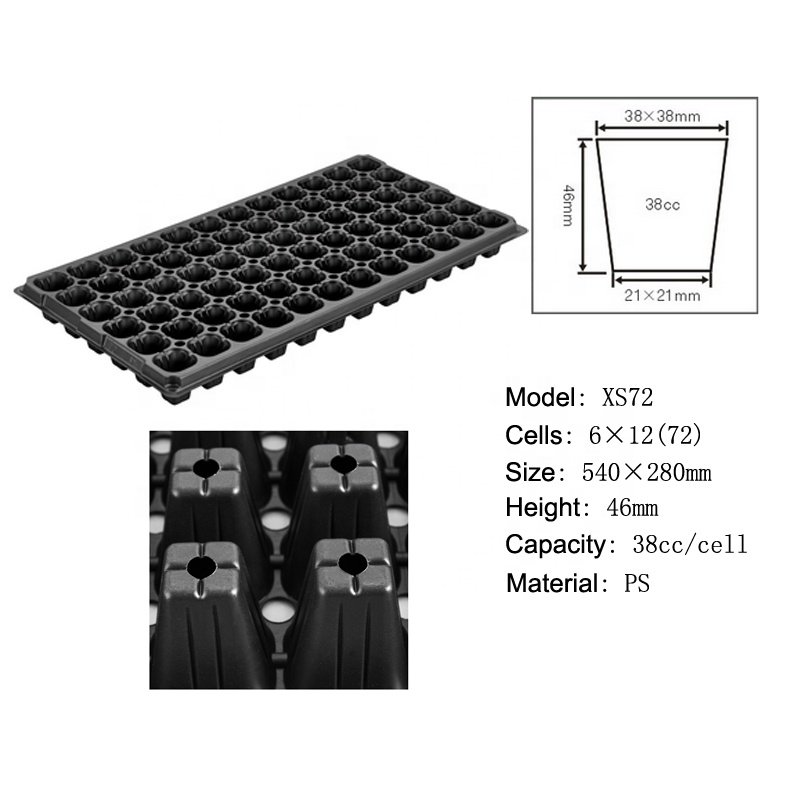288 Cell PS Plastic Plug Seed Starting Grow Germination Tray Seedling tray for Greenhouse Vegetables Nursery