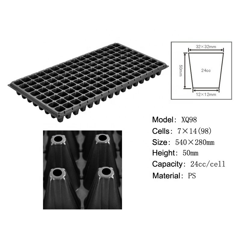 288 Cell PS Plastic Plug Seed Starting Grow Germination Tray Seedling tray for Greenhouse Vegetables Nursery