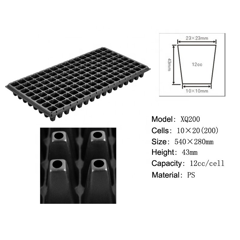 288 Cell PS Plastic Plug Seed Starting Grow Germination Tray Seedling tray for Greenhouse Vegetables Nursery