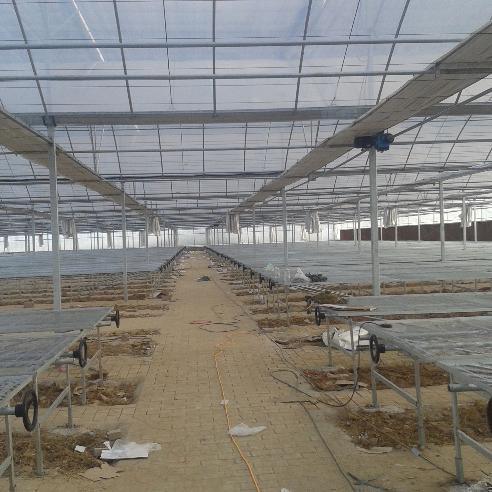 Agricultural greenhouse hydroponic system 4*8 Ebb and Flow Rolling Bench Flood and Multi-Layered Seedbed with ABS trays