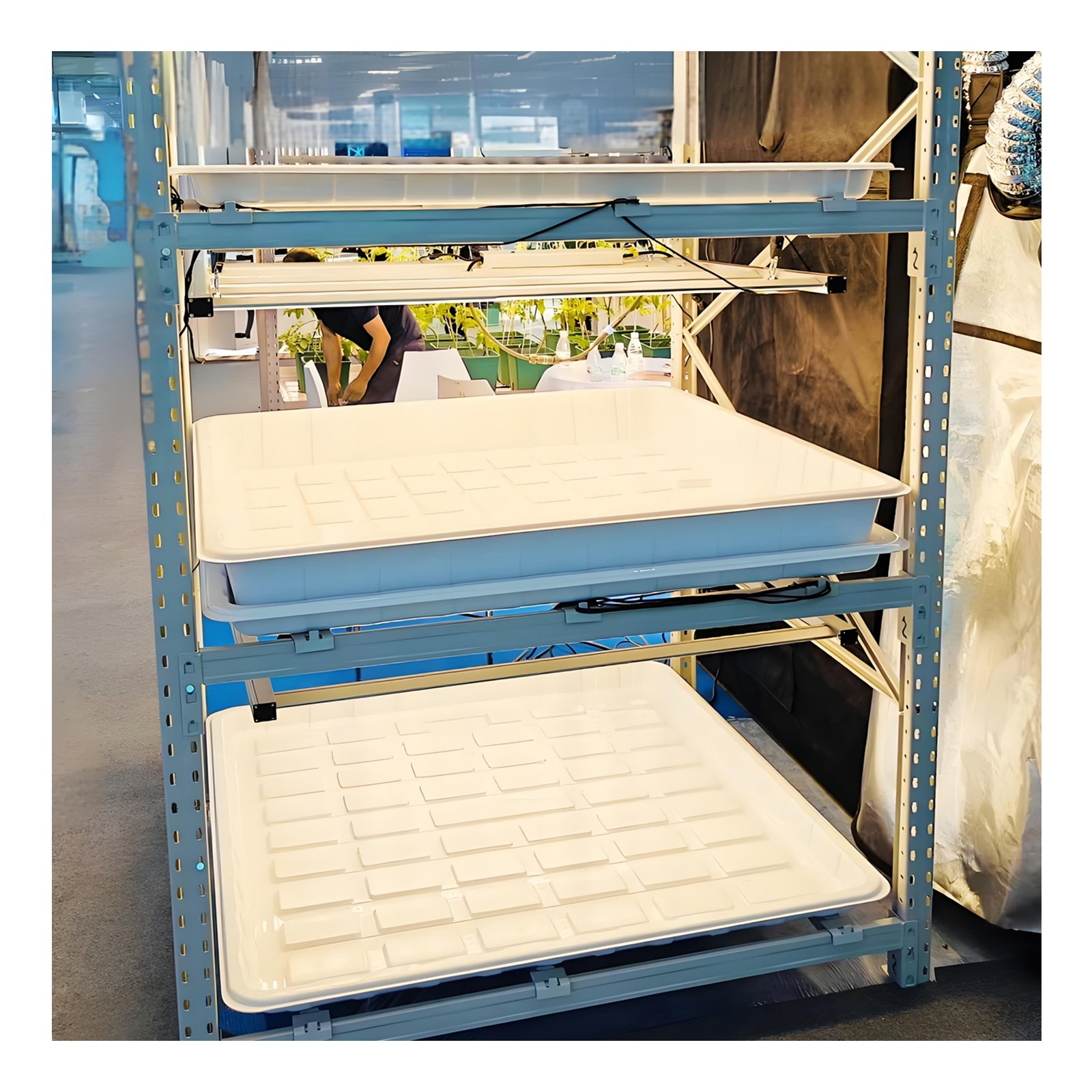 rolling grow bench tray rolling hydroponic bench tray rolling greenhouse table tray