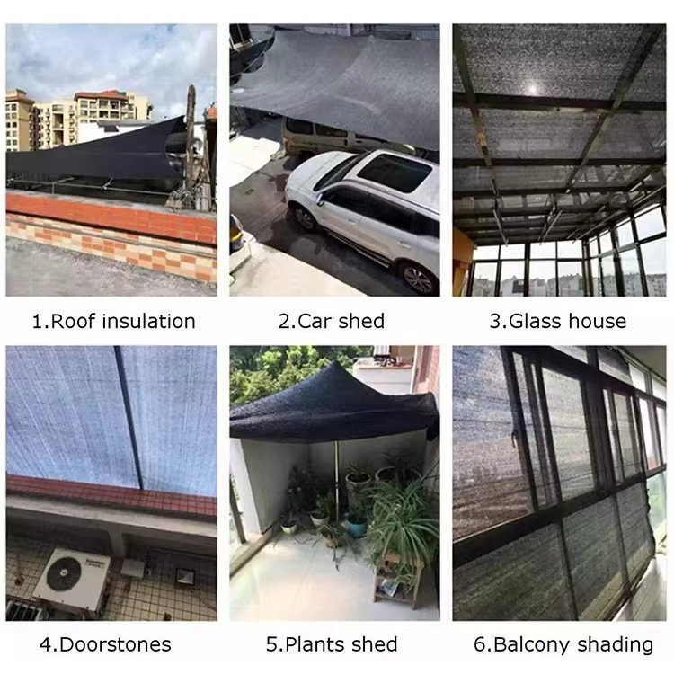 Plastic Mesh Shade Cloth Mesh Factory Green Black Agriculture Virgin HDPE Greenhouse Agricultural Sun Shade Net